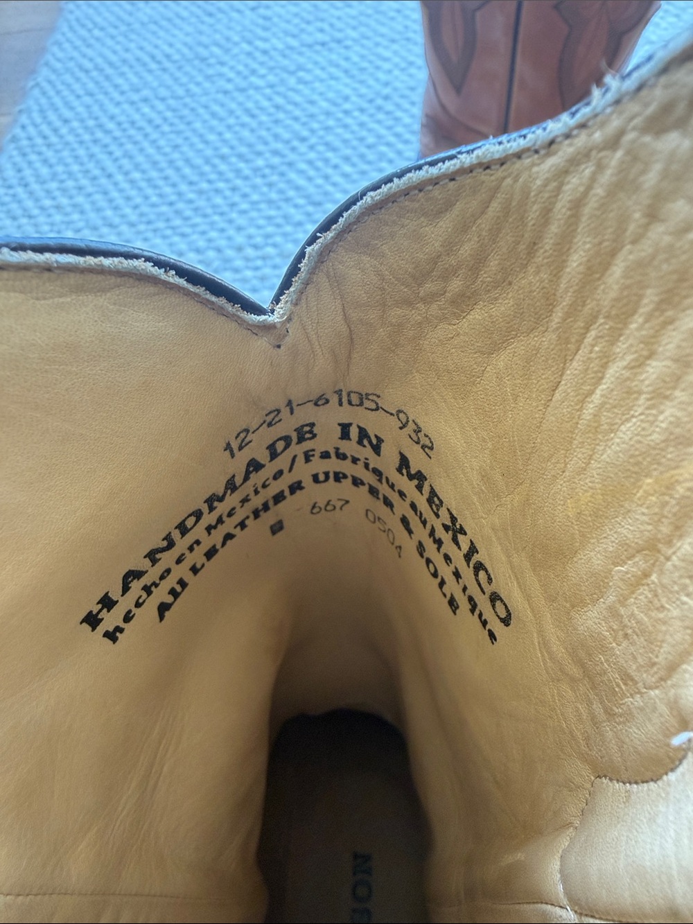 Stetson Tan Brown Western Embroidered Leather Boots - Picture 2 of 3